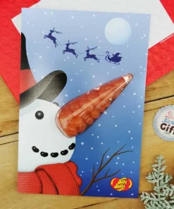Alternative view of Jelly Belly – Carte de voeux Jelly Belly goût mandarine – Bonhomme de neige
